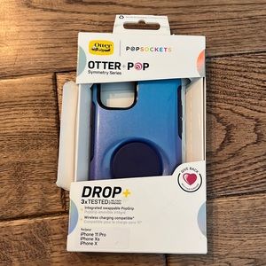New OtterBox pop socket phone case for iPhone 11 Pro/XS/X with screen protector
